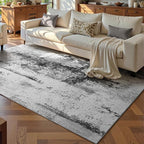 Ompaa Living Room Rug 5x8 Ink Black Area Rug Machine Washable Boho Rug Non Slip - Image 2