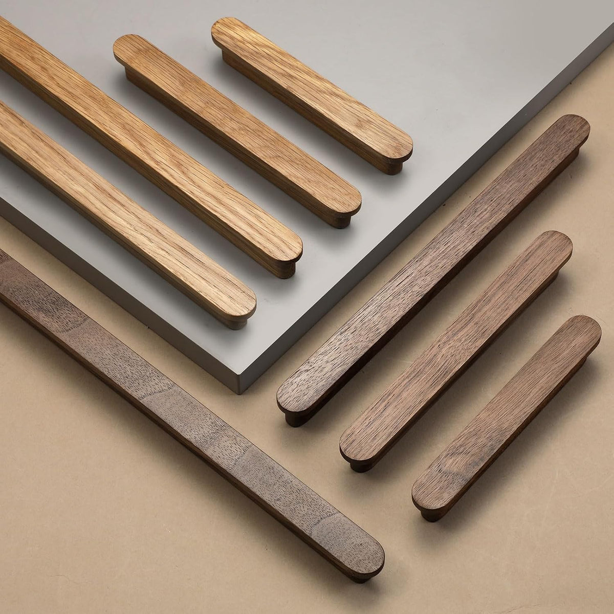 3 3/4 in Walnut Wood Kitchen pulls cabinets Handles Furniture Dresser Wardrobe Cupboard Drawer Handles 2 pcs