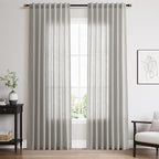 Nanspring Light Gray Linen Curtains by Nanspring