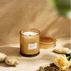 LA JOLIE MUSE Ginger & White Musk Scented Candle for Home, Soy Wax, 40 Hrs