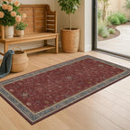 Hazo Haus Burgundy 2x4 Washable Entry Rug by HazoHaus