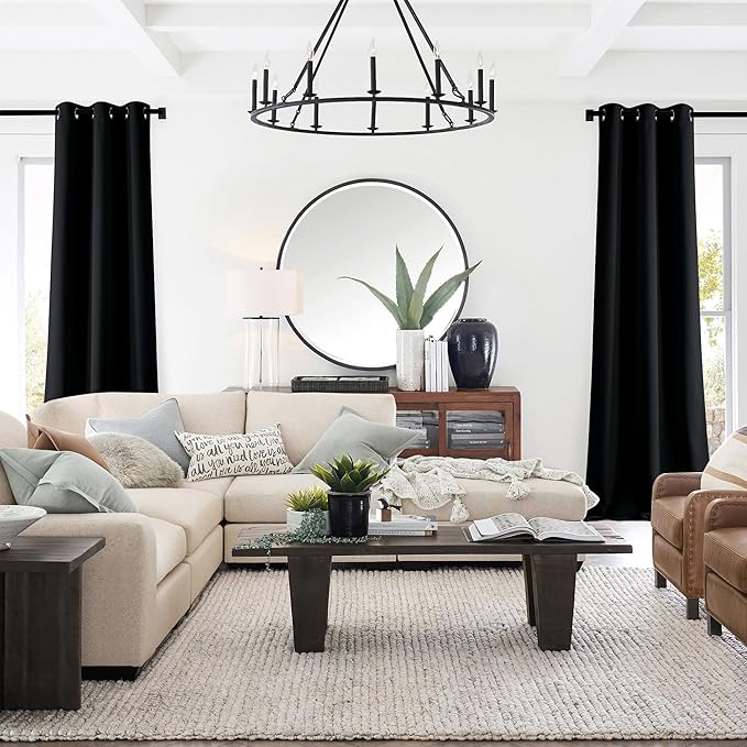 NICETOWN Living Room Black Out Curtains 84 inches Long, Thermal Insulated - Image 2