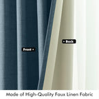 MIULEE 100% Blackout Linen Curtains - Image 6
