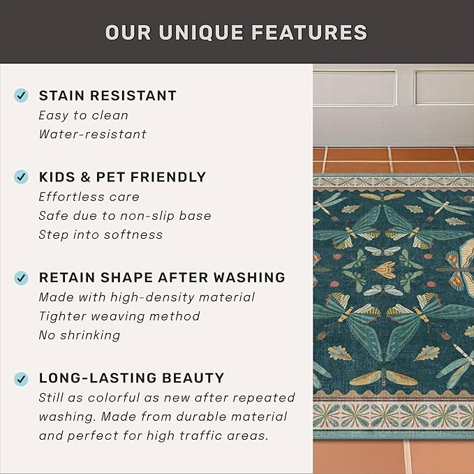 Teal 3x4 Entryway Rug - Image 7