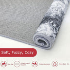 KOZYFLY Modern Abstract Area Rug 8x10 Gray Washable Large Living Room Thin Rugs - Image 6