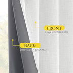 NICETOWN 100% Absolutely Blackout Linen Curtains - Image 6