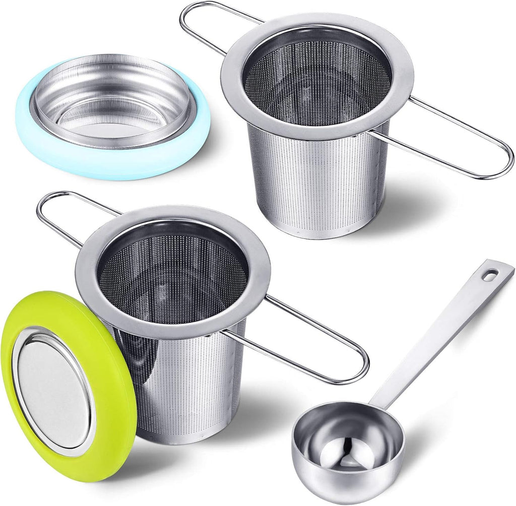 Patelai 2 Pcs Tea Infusers with Scoop Tea Infusers for Loose Teas