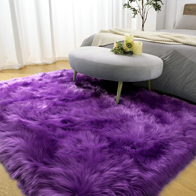 LOCHAS Soft Fluffy Faux Fur Rugs - Image 6