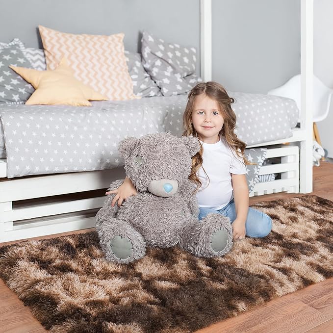 Pionblank Fluffy Runner Rugs for Bedroom 2x6, Modern Shaggy Brown Area Rug for - Image 5