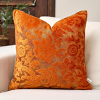 Alerfa Brown Neutral Floral Pillow Cover 12 x 20 Inch, Vintage Cut Velvet Rectangle Couch Throw Pillow Cover Soft Decorative Farmhouse Accent Pillowcase for Living Room Bedroom