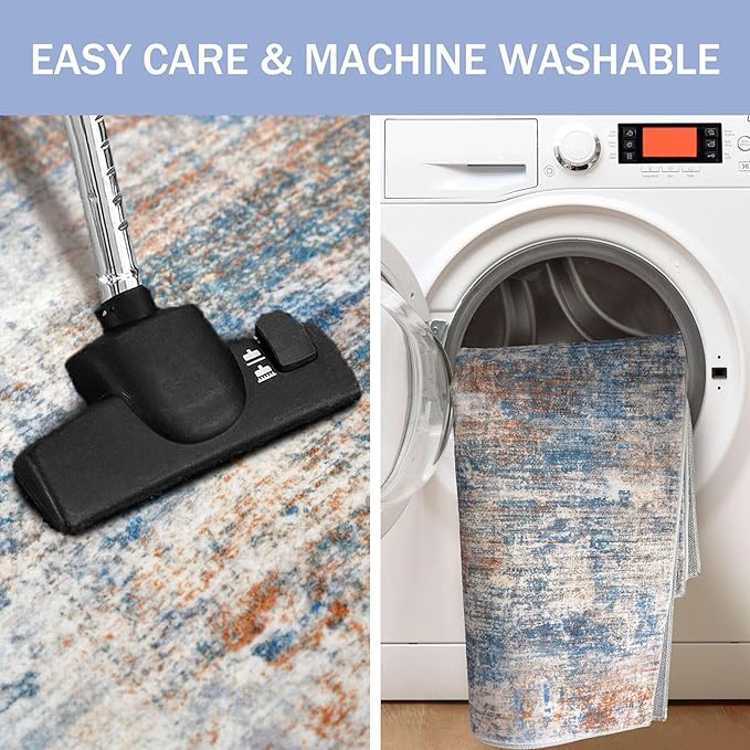 IOHOUZE Abstract Runner Rug 3x16 Ft Extra Long Washable Runners - Image 3