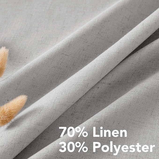 H.VERSAILTEX 2 Pack Ultra Luxurious Solid High Woven Linen Elegant Semi Sheer - Image 4