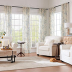 jinchan Linen Floral Curtains 84 Inch Length - Image 2