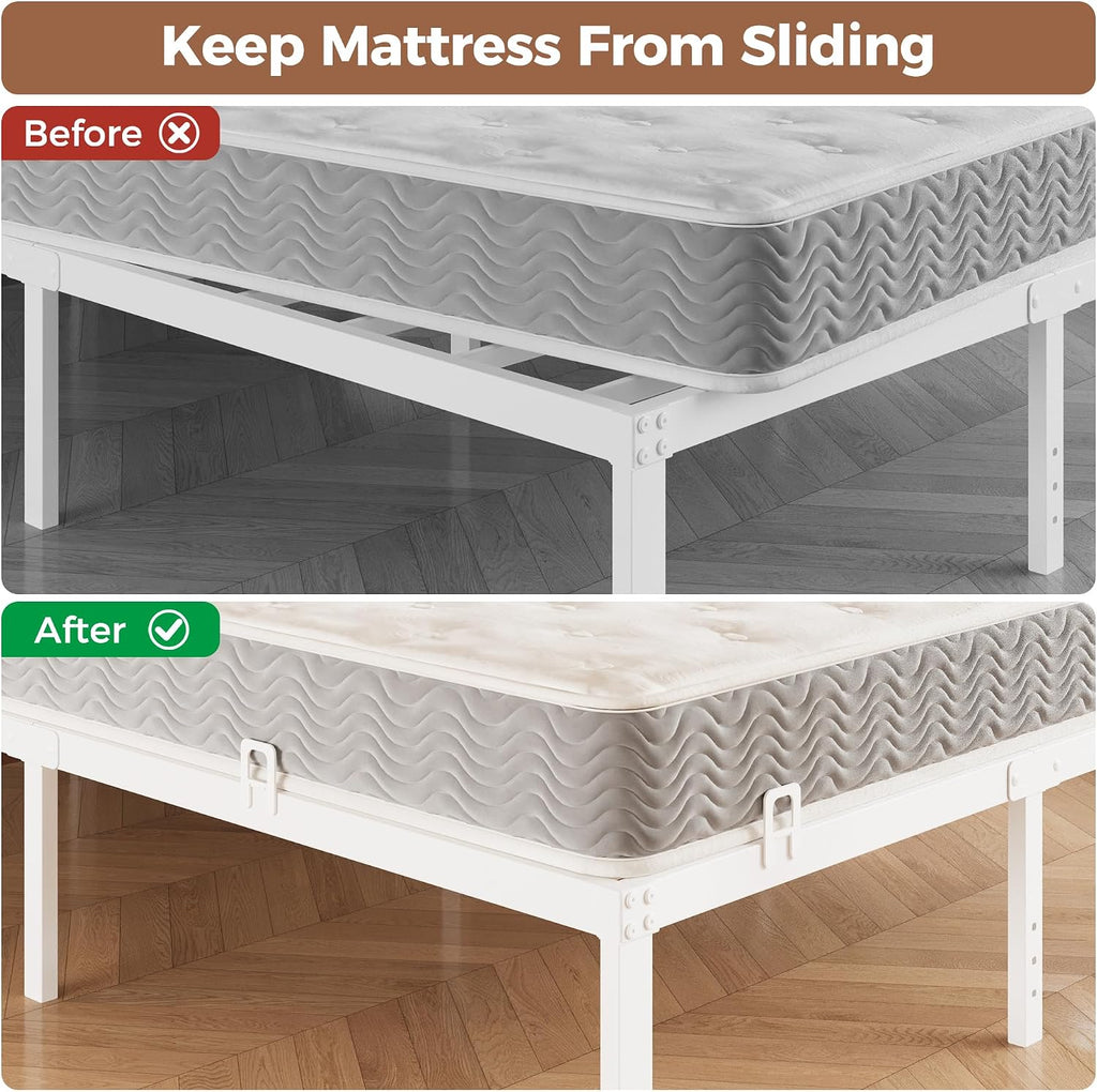 EMODA 6 PCS Mattress Stoppers to Prevent Sliding, Mattress Gripper, White