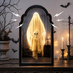 20" Haunted Ghost Mirror with LED Lights & Scary Voice Changer