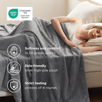Bedsure GentleSoft Fleece Bed Blankets Large Size Grey - Image 4