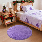 OLANLY Purple Round Rugs for Bedroom - Image 3