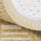 OLANLY Cream Round Rugs for Bedroom - Image 7