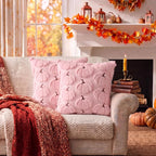 Fall Pillow Covers Pumpkin Fall Decor 18x18 Set of 2 Pink