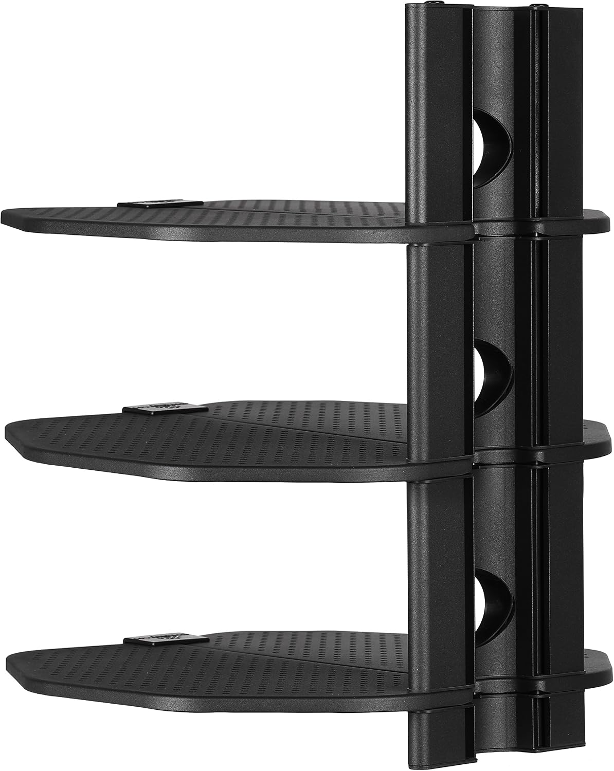 Cheetah TV Wall Mount 3 Shelf Bracket, with 15ft HDMI Cable, Three 18x16-Inch Black Components Shelves Under TV for Cable Box, Blu Ray Player, Stereo AV, AS3B