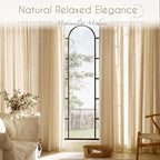 Tan Linen Curtains 120 inches Long - Image 6