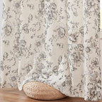 jinchan Linen Floral Curtains 63 Inch Length - Image 9