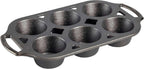 Lodge Pre-Seasoned Cast Iron 6 Wells Muffin Baking Pan, PFAS-Free