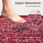 70x24 Long Bathroom Rugs Washable Non Slip, Soft Absorbent Quick Dry Mats - Image 7