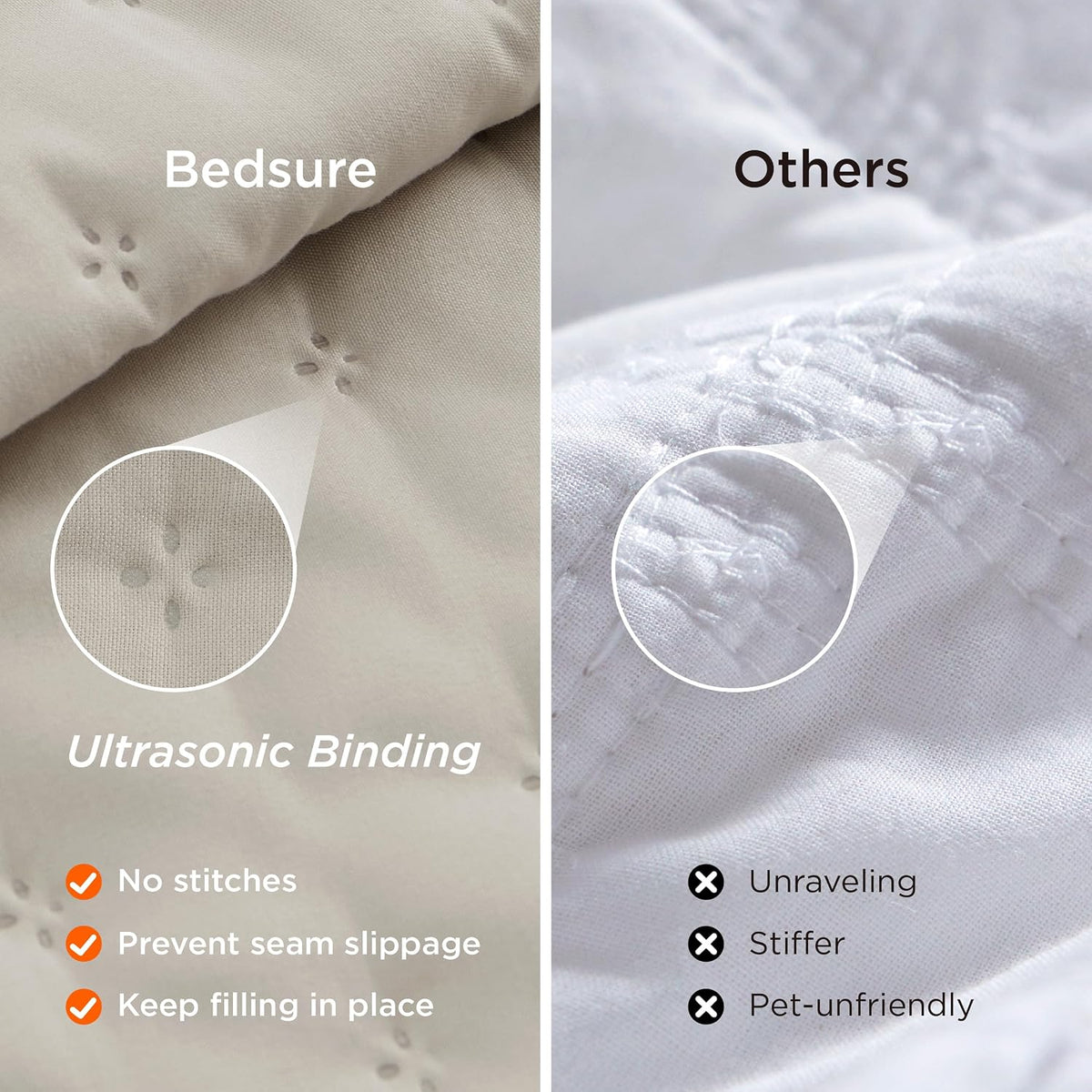 Bedsure King Size Quilt Bedspread, Thin Comforter, Oatmeal Coverlet