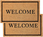 KANKUN Coco Coir Door Mat with Heavy Duty Backing, Welcome Doormat, Doormat by KANKUN