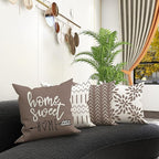 YCOLL Pillow Covers 16x16 Set of 4, Modern Sofa Throw Pillow Cover, Decorative - Image 2