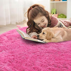 OLANLY Hot Pink Round Rugs for Bedroom - Image 5