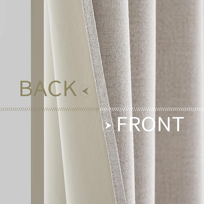 MIULEE 100% Blackout Polyester Textured Curtains - Image 6