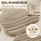 Thalasse Large 3-Piece 3D Textured Wall Art for Living Room, 24x36 Inch