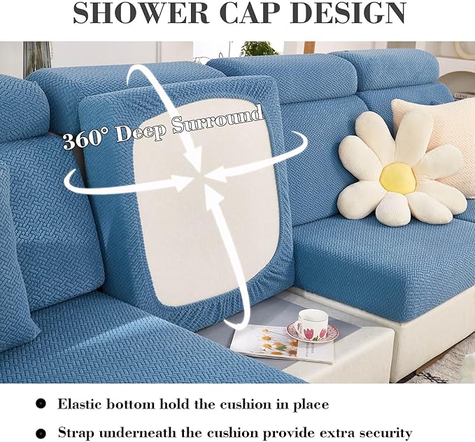 Couch Covers for 2 Cushion Sofa Pet Friendly Couch Cushion Covers Universal - Image 4