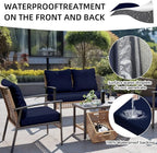 14Pcs Outdoor Cushion Covers, Patio Cushion Covers, Stretch Elastic Slipcovers - Image 4