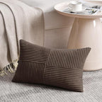 Fancy Homi 2 Packs Dark Brown Lumbar Decorative Throw Pillow Covers 14x24 Inch - Image 2