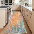 Washable Area Rugs 2'x6' Non-Slip Modern Abstract Soft by RELEANY