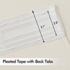 MIULEE Ivory Back Tab Blackout Curtains 120 Inch Long 2 Panels Set - Image 4