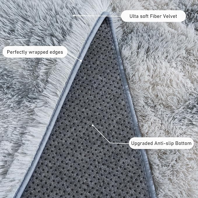 Small Area Rug, 2x3 Rug for Bedroom Shaggy Throw Rugs for Dorm Rug, Soft Tie - Image 5