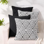 HPUK Decorative Throw Pillow Covers Set of 4 Geometric Design Linen Cushion by HPUK