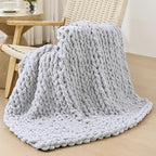 Bigacogo Chunky Knit Throw Blanket by Bigacogo