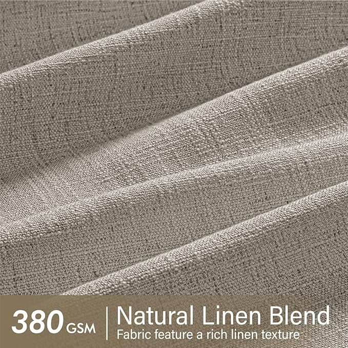 MIULEE Pinch Pleated Thick Linen Curtains 90 Inches Long 2 Panels - Image 4