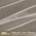 MIULEE Pinch Pleated Thick Linen Curtains 84 Inches Long 2 Panels - Image 4