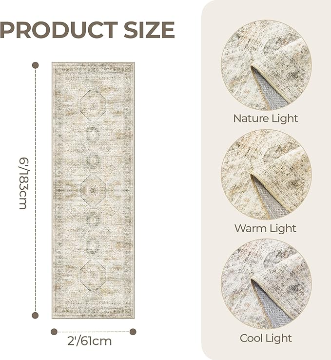 Washable Runner Rugs for Bedroom - Image 2