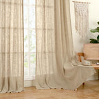 LAMIT Brown Linen Curtains 84 inches - Image 9