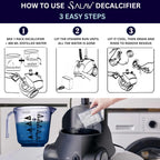 SALAV Garment Steamer Descaler Solution, Limescale & Mineral Buildup Remover, Universal Steamer Cleaner Packets, Monthly Appliance Care for Standing Clothes Steamers, 3pc Set