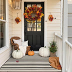 KIMODE Outdoor Rug Front Door Mats Fall Porch Rug Patio Rugs Entrance Mat
