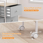 Baby Diaper Caddy Organizer Rolling Cart with Drawers, Light Gray