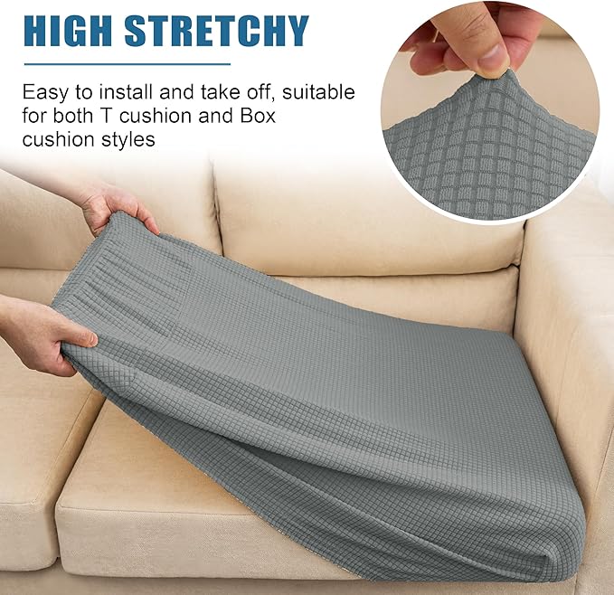 Couch Seat Cushion Covers, Stretch Sofa Cushion Protector Couch Cover - Image 5